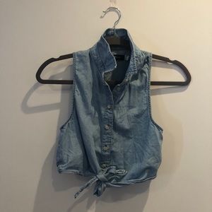 cropped jean top